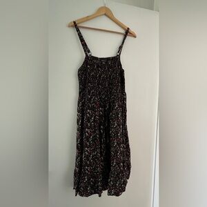 Ditsy floral print smocked dress, Michel Studio, size 12